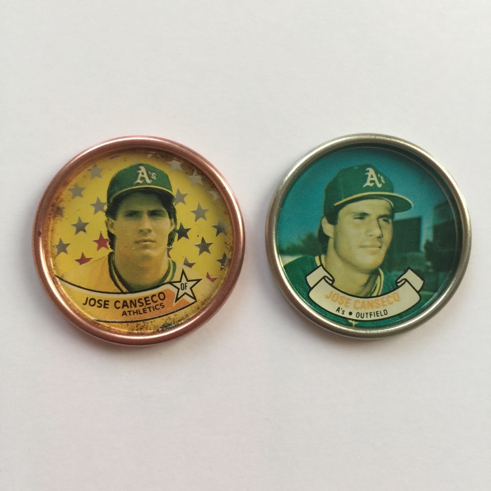 ⚾️ Jose Canseco 2 metal rounded collector printed.